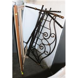 LOT OF 2 ASSORTED QUEEN SIZE HEADBOARD WITH RAILS