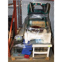 ESTATE PALLET OF MISC HOUSEHOLD FURNITURE, WALKER,