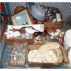 ESTATE PALLET , INCLUDING 36 PIECE CHINA SET, BOX