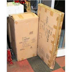 INCOMPLETE 2/3 BOXES PEDESTAL HALF ROUND SIDE TABE