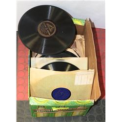 BOX OF 1930'S-50'S RPM RECORDS