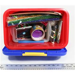 KIDS STORAGE TOTE LOADED/ W ARTIST CRAFT SUPPLIES