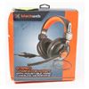 Image 1 : PAIR OF BLACK WEB GAMING HEADSET WITH MICROPHONE