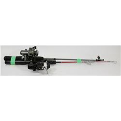 2 ICE FISHING RODS AND REELS - ON CHOICE