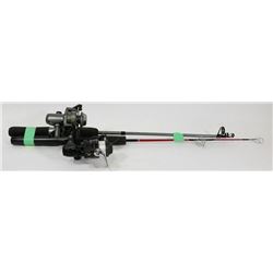 2 ICE FISHING RODS AND REELS - ON CHOICE