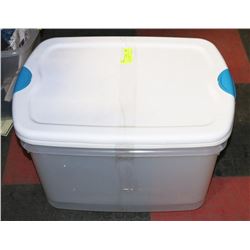 LOT OF 2 STERILITE 62 LITRE TOTES WITH LOCKING