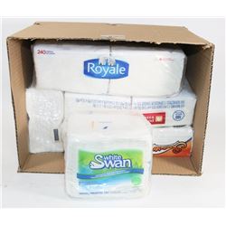 BOX OF ASSORTED PAPER NAPKINS