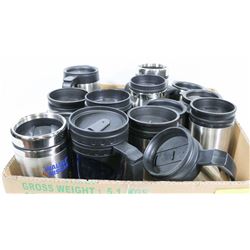 BOX OF TRAVEL MUGS