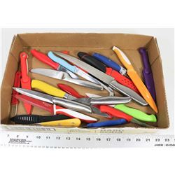 LOT OF ASSORTED KITCHEN KNIVES