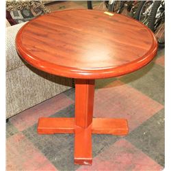 ROUND PEDESTAL SIDE TABLE 30" DIAMETER 28" HIGH