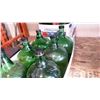 Image 2 : GREEN GLASS GALLON WINE JUGS