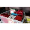 Image 2 : CHRISTMAS ORNAMENTS AND TOTE OF CRAFT SUPPLIES