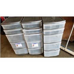3 PLASTIC ROLLING ORGANIZERS