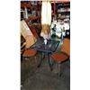 Image 2 : VINTAGE PATIO BISTRO SET, 2 CHAIRS TABLE AND UMBRELLA