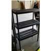 Image 2 : 3 TIER BLACK PLASTIC SHELF