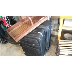 2 LOST PROPERTY ROLLING LUGGAGE WITH BASKET