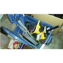 TOTE OF FOLDING CAMP CHAIR AND MORE
