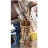 Image 1 : VINTAGE BAMBOO GOLF CLUBS IN BAG