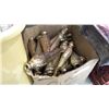 Image 1 : BOX OF BRASS LAMP PARTS
