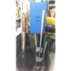 Image 1 : BUNDLE OF BROOMS, HOCKEY STICK, AND WEATHER STRIPPING