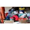 Image 1 : BOX OF CLEANING SUPPLIES AND WASTE BIN