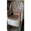 Image 1 : 4 GRACIOUS LIVING PLASTIC STACKING PATIO CHAIRS