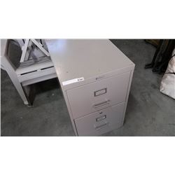 2 DRAWER METAL FILING CABINET