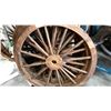 Image 2 : 9 WOODEN DECORATIVE WAGON WHEELS