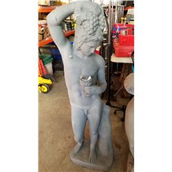 4 FOOT CONCRETE MAN STATUE ARM AND SHOULDER CRACKED