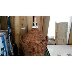 GLASS CARBOY IN WICKER CASE