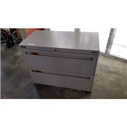 BEIGE 2 DRAWER FILING CABINET