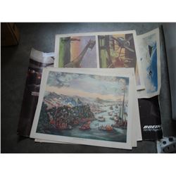 LOT OF UNFRAMED PRINTS