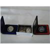 Image 1 : 2 CASED COINS AND HALF DOLLARS