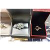 Image 2 : LOT OF 4 RINGS IN BOXES