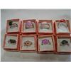 Image 2 : 8 GEMSTONE RINGS
