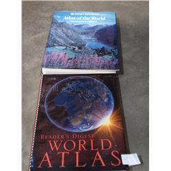 TWO WORLD ATLAS COFFEE TABLE BOOKS