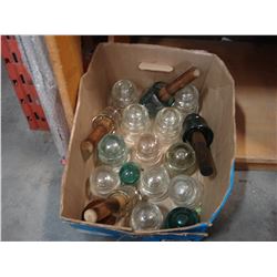 LOT OF GLASS INSULATORS