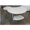 Image 1 : WHITE DESK W/ ROLL OUT SIDE TABLE