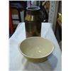 Image 1 : POTTERY MIXING BOWL AND DAIRYLAND MILK CAN