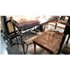 Image 2 : VINTAGE WALNUT PARLOUR TABLE AND STOOL
