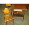 Image 2 : VINTAGE ONE DRAWER STAND AND CHAIR