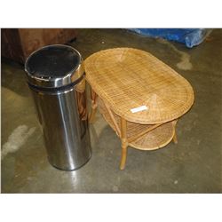 WICKER OVAL COFFEE TABLE