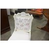 Image 2 : WHITE CHAIR AND FOOTSTOOL