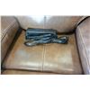Image 2 : ASHLEY BROWN STITCHED LEATHER POWER ROCKER RECLINER RETAIL $2199