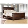 Image 1 : FLOOR MODEL ASHLEY SIGNATURE KINGSIZE DARK FINISH PANEL BEDFRAME RETAIL $2300
