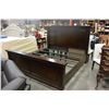 Image 2 : FLOOR MODEL ASHLEY SIGNATURE KINGSIZE DARK FINISH PANEL BEDFRAME RETAIL $2300