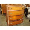 Image 2 : ANTIQUE MAHOGANY 4 DRAWER HIGHBOY DRESSER