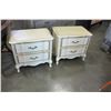 Image 1 : PAIR OF FRENCH PROVINCIAL NIGHSTANDS AND QUEENSIZE HEADBOARD, MALCOLM FURNITURE