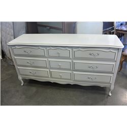 FRENCH PROVINCIAL 9 DRAWER DRESSER WITH MIRROR BARONET FURNITURE