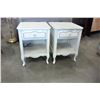 Image 2 : PAIR OF FRENCH PROVINCIAL NIGHTSTANDS AND DOUBLE SIZE BEDFRAME, BARONET FURNITURE